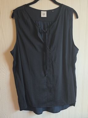 NWOT Cabi Navy Sleeveless Tie Top Sz XL #3438
